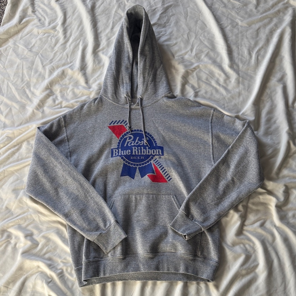 Pabst Blue Ribbon Gray Hoodie